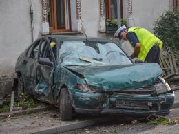 Pijany kierowca wjechał w dom w Komprachcicach