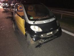 5 samochodów rozbitych na autostradzie
