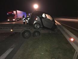 5 samochodów rozbitych na autostradzie