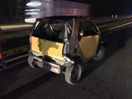 5 samochodów rozbitych na autostradzie