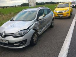 Wypadek przy wjeździe na autostradę A4, jedna osoba ranna