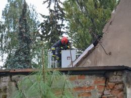 Pożar stolarni w Lewinie Brzeskim