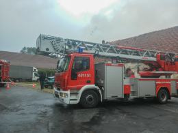 Pożar stolarni w Lewinie Brzeskim