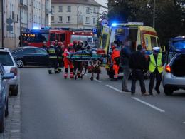 Zderzenie audi z motocyklem na Piastowskiej