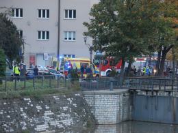 Zderzenie audi z motocyklem na Piastowskiej