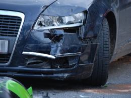 Zderzenie audi z motocyklem na Piastowskiej