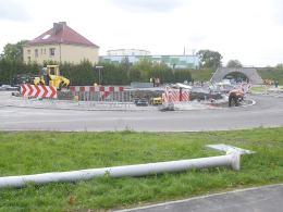 Opóźnienie przy budowie ronda na Chabrach