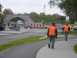 Opóźnienie przy budowie ronda na Chabrach