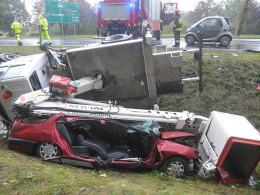 Wypadek 4 samochodów między Opolem a Lędzinami