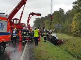 Wypadek 4 samochodów między Opolem a Lędzinami