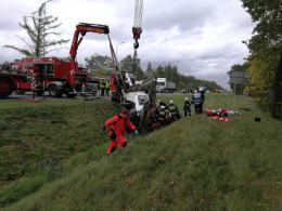 Wypadek 4 samochodów między Opolem a Lędzinami