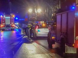 Spowodował kolizję pod wpływem alkoholu i...uciekł do lasu.