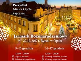 Jarmark Bożonarodzeniowy w Opolu rozpoczyna się w tą sobotę 9 grudnia