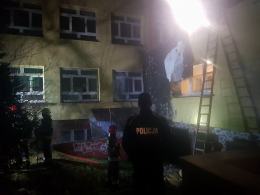 Pożar ocieplenia budynku w Szkole Podstawowej nr 20 w Opolu