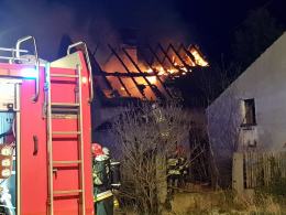 Pożar domu jednorodzinnego przy ulicy Górnej