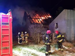 Pożar domu jednorodzinnego przy ulicy Górnej