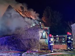Pożar domu jednorodzinnego przy ulicy Górnej