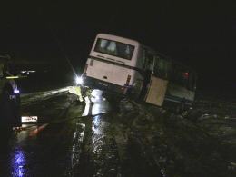 Strzelce Opolskie: Silny wiatr zepchnął autobus do rowu