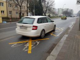 Buspas na Spychalskiego pojawia się i znika