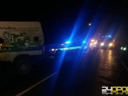 Wrzoski: Bus zderzył się z osobówką, ranna pasażerka