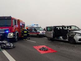 Wypadek na autostradzie A4. W akcji śmigłowiec LPR