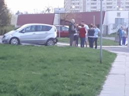 Zderzenie Toyoty i Mercedesa na Cieszyńskiej