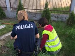 Młode liski utknęły w rowie melioracyjnym. Nocna akcja TOZ i strażaków