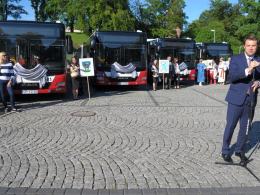 Nowe autobusy MZK z nazwami miast partnerskich