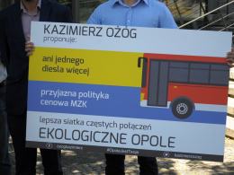 Kandydat na prezydenta miasta Opola, Kazimierz Ożóg rozpoczyna prezentację pomysłów