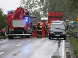 Śmiertelny wypadek w Zawadzie. Droga jest nieprzejezdna