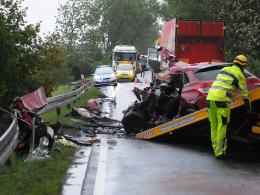 Śmiertelny wypadek w Zawadzie. Droga jest nieprzejezdna