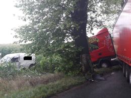 Niebezpieczne zdarzenie na DW 414 pomiędzy Lubrzą a Dobroszewicami