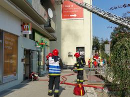 Pożar mieszkania na Kościuszki. Ewakuacja Ludzi