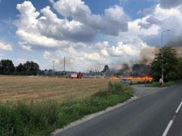 Szybka reakcja lokalnych OSP zapobiegła rozprzestrzenieniu się ognia w Borkach