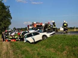 Zderzenie 3 pojazdów na obwodnicy Opola, 8 osób poszkodowanych