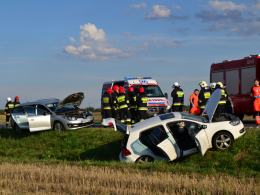 Zderzenie 3 pojazdów na obwodnicy Opola, 8 osób poszkodowanych