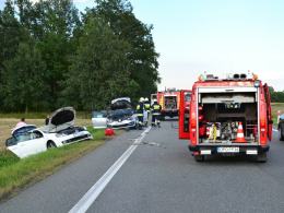 Zderzenie 3 pojazdów na obwodnicy Opola, 8 osób poszkodowanych