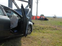 Groźny wypadek koło Zimnic Małych, Cinquecento wyrzucone daleko w pole