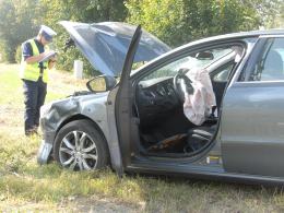 Groźny wypadek koło Zimnic Małych, Cinquecento wyrzucone daleko w pole