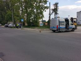 Wypadek z udziałem skutera i rowerzystki