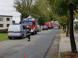 Zablokowana droga po rozszczelnieniu gazociągu w Mechnicach