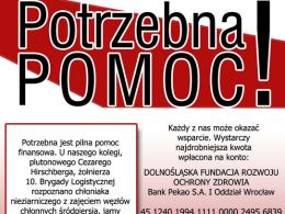 Żołnierze z 10 Brygady Logistycznej w Opolu walczą wspólnie o zdrowie kolegi