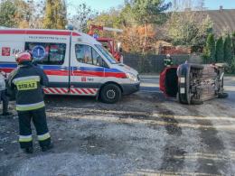 Skorogoszcz: Dachowanie po wymuszeniu pierwszeństwa