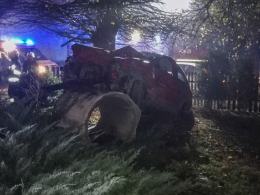 Oldrzyszowice: pijany wsiadł za kierownicę i wjechał w płot