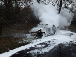 W Krępnej spłonął samochód osobowy.