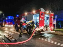 Pożar w Lewinie Brzeskim. Paliła się szafa z ubraniami