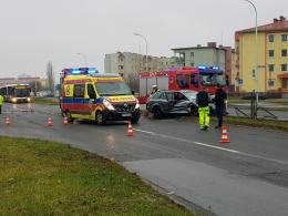 Zderzenie Mazdy z Kią na ulicy Sosnkowskiego