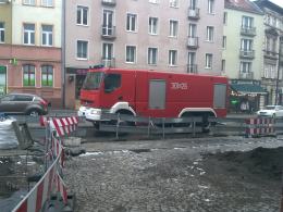 Pożar na budowie parkingu podziemnego
