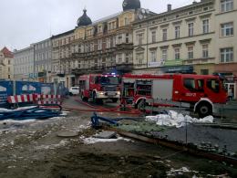 Pożar na budowie parkingu podziemnego