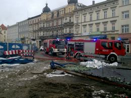 Pożar na budowie parkingu podziemnego